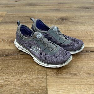 Skechers Memory Foam Lavender Slip-On Sneakers - Size 8